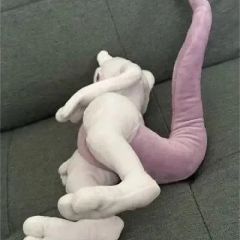 Plush Cat Toy - Soft Pink and White Standing Plush